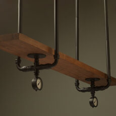 Industrial Plumbing Pipe Overhead Bar Shelf Brackets