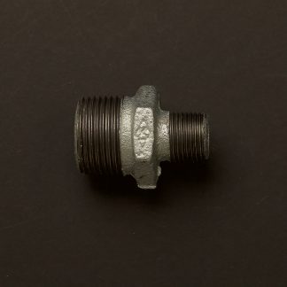 34mm (1 inch) Gal to 22mm (Half Inch) Reducing Hex Nipple Fitting