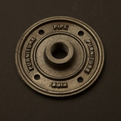 22mm (Half Inch) Black Steel decorative flange plate