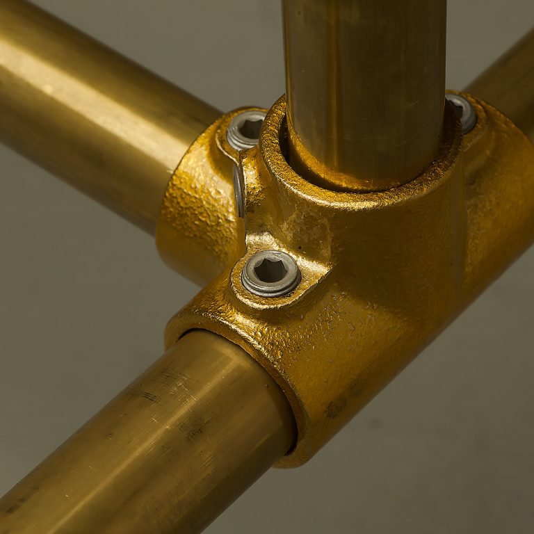 Industrial Brass Pipe Clothing Rack Perfect for Your Industrial Themed