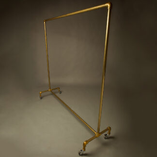 Industrial Brass Pipe Clothing Rack