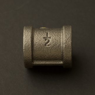 22mm (Half Inch) Black steel Socket Coupler Fitting F&F