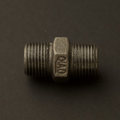 22mm (Half Inch) Black steel Hex Nipple Fitting M&M