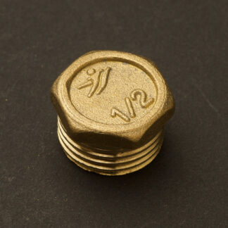 15mm (Half Inch) Solid Brass end plug M