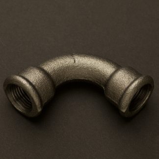 22mm (Half Inch) Black steel 90 Degree Bend Fitting F&F