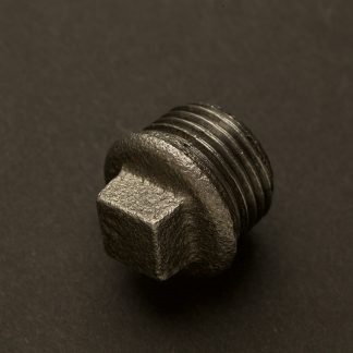 22mm (Half Inch) Black steel Plug Fitting M