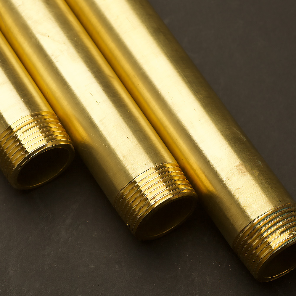 One Inch Solid Brass 34mm Threaded Plumbing Pipe Set Lengths