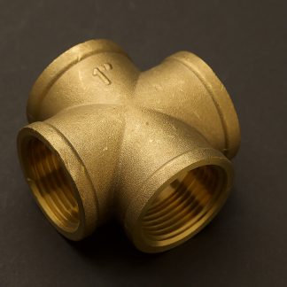One inch Solid Brass 34mm Cross Fitting F&F