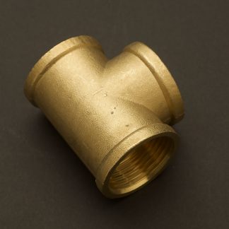 One inch Solid Brass 34mm Tee Fitting F&F