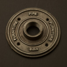 25mm (One Inch) Black Steel decorative flange plate