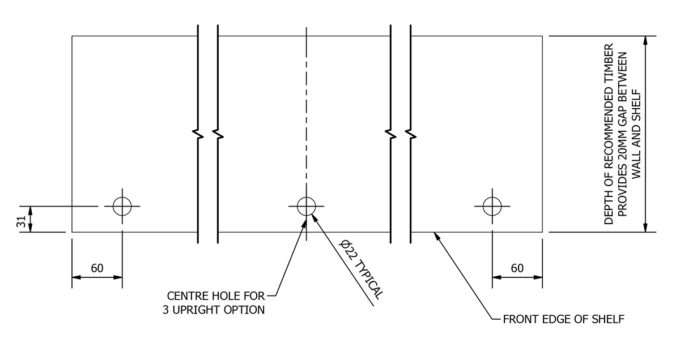 Floor Shelf Kit shelf drilling plan