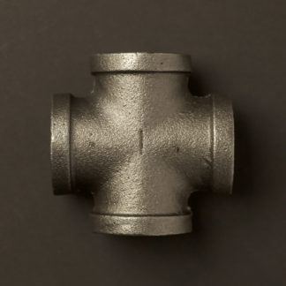 34mm (1 Inch) Black steel Cross Fitting F&F