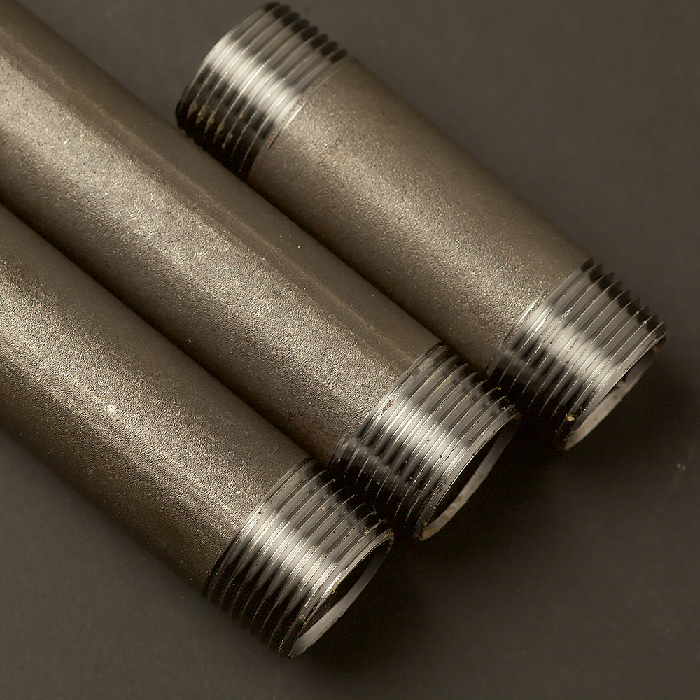 25mm 1 Inch 1 Inch Threaded Black Steel Pipe Set Lengths