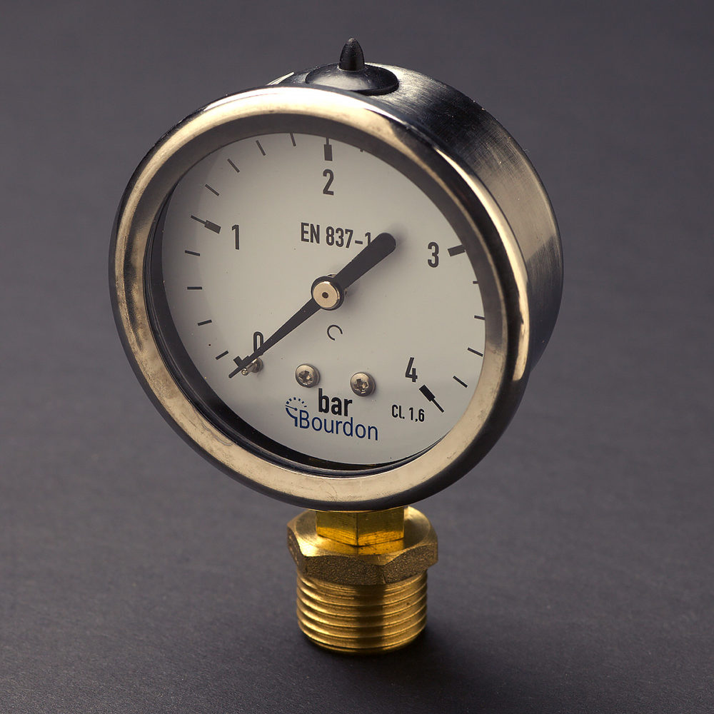 22mm (Half Inch) stainless steel case pressure gauge