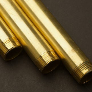 22mm (Half Inch) Solid Brass threaded plumbing pipe custom length