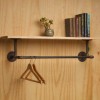 Lower Clothes Rack Plumbing Pipe Fitting Single Shelf