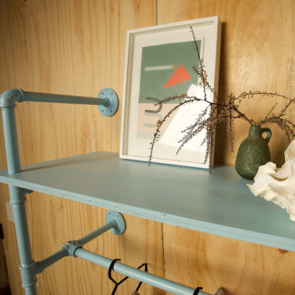 Plumbing Pipe wall mount clothes rack shelf