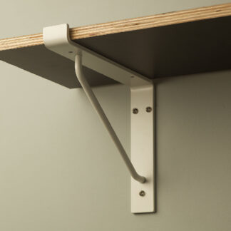 250mm deep steel shelf bracket Antique White