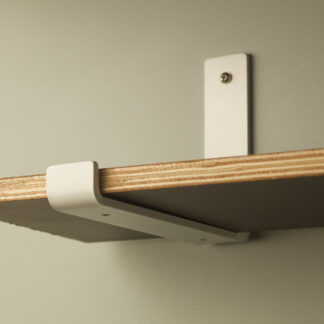 250mm deep plain steel under shelf bracket Antique White