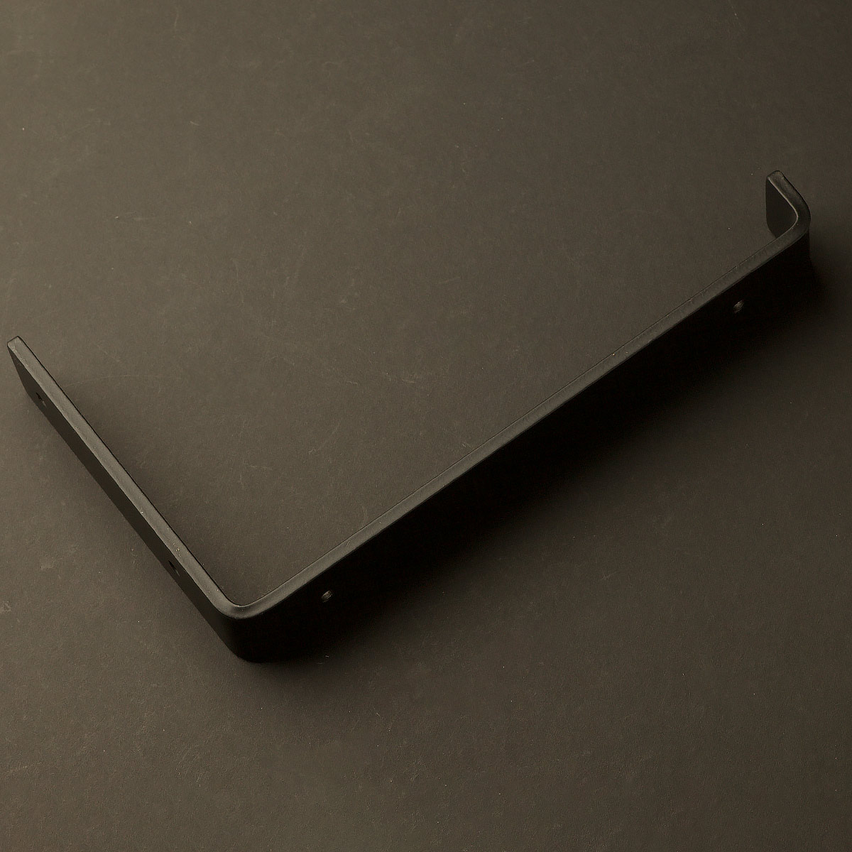 250mm deep plain steel under shelf bracket Flat Black
